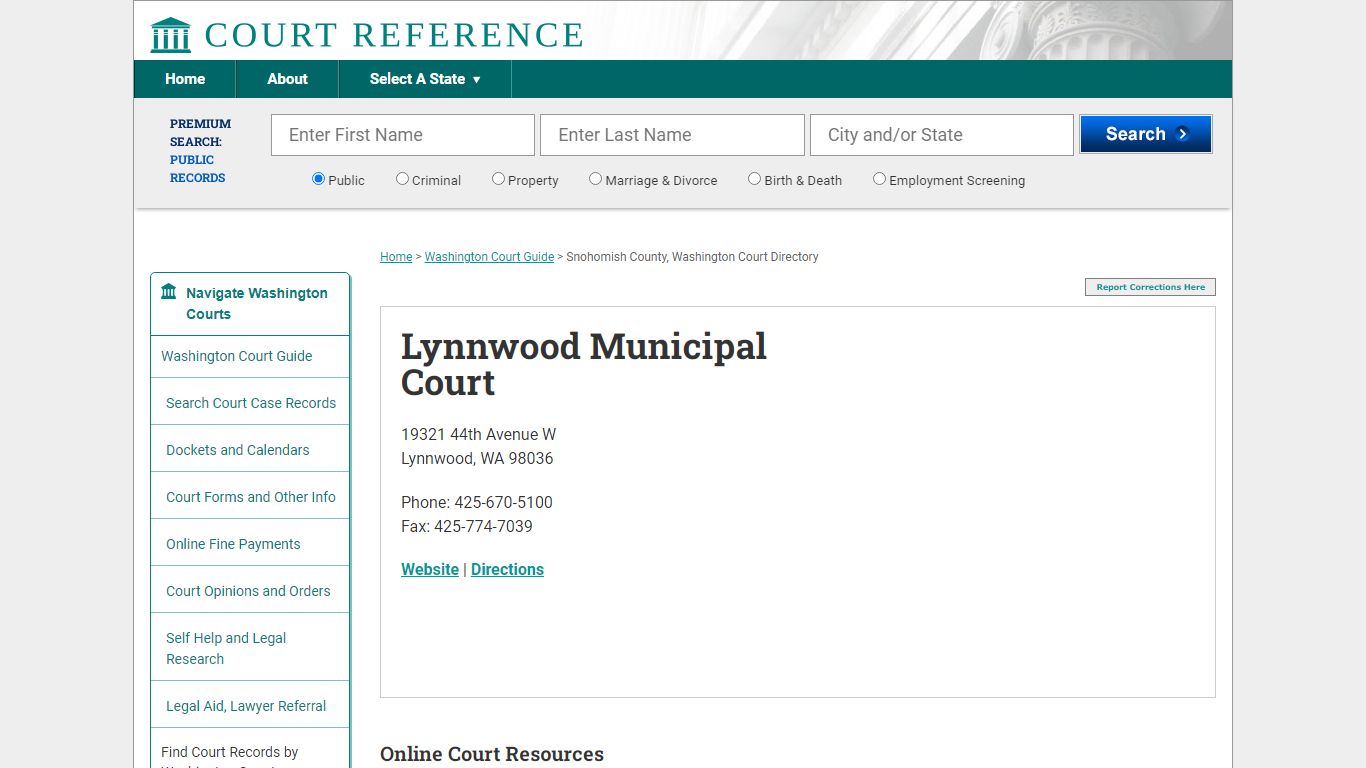 Lynnwood Municipal Court - Courtreference.com